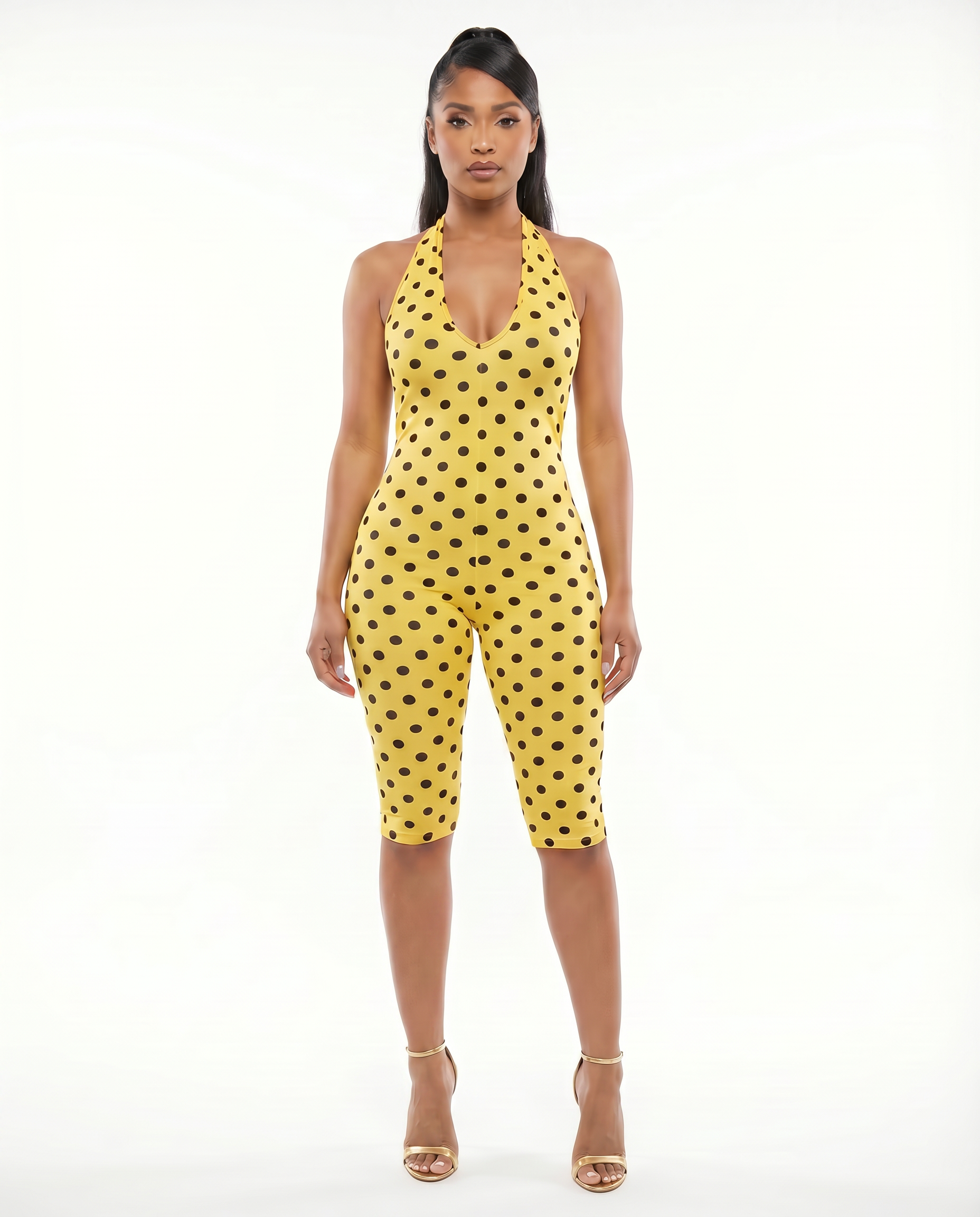 Dot Envy Halter Romper