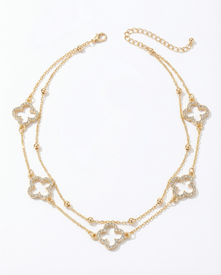 Luxe Clover Layered Necklace
