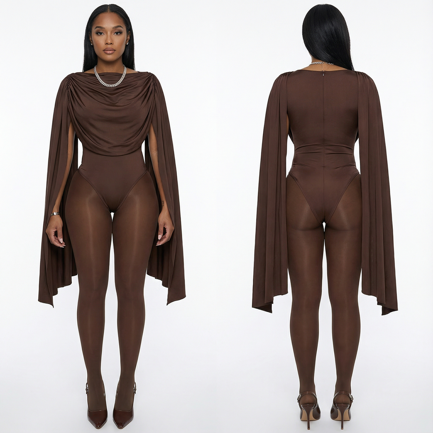 Brown Sugar Mesh Jumpsuit